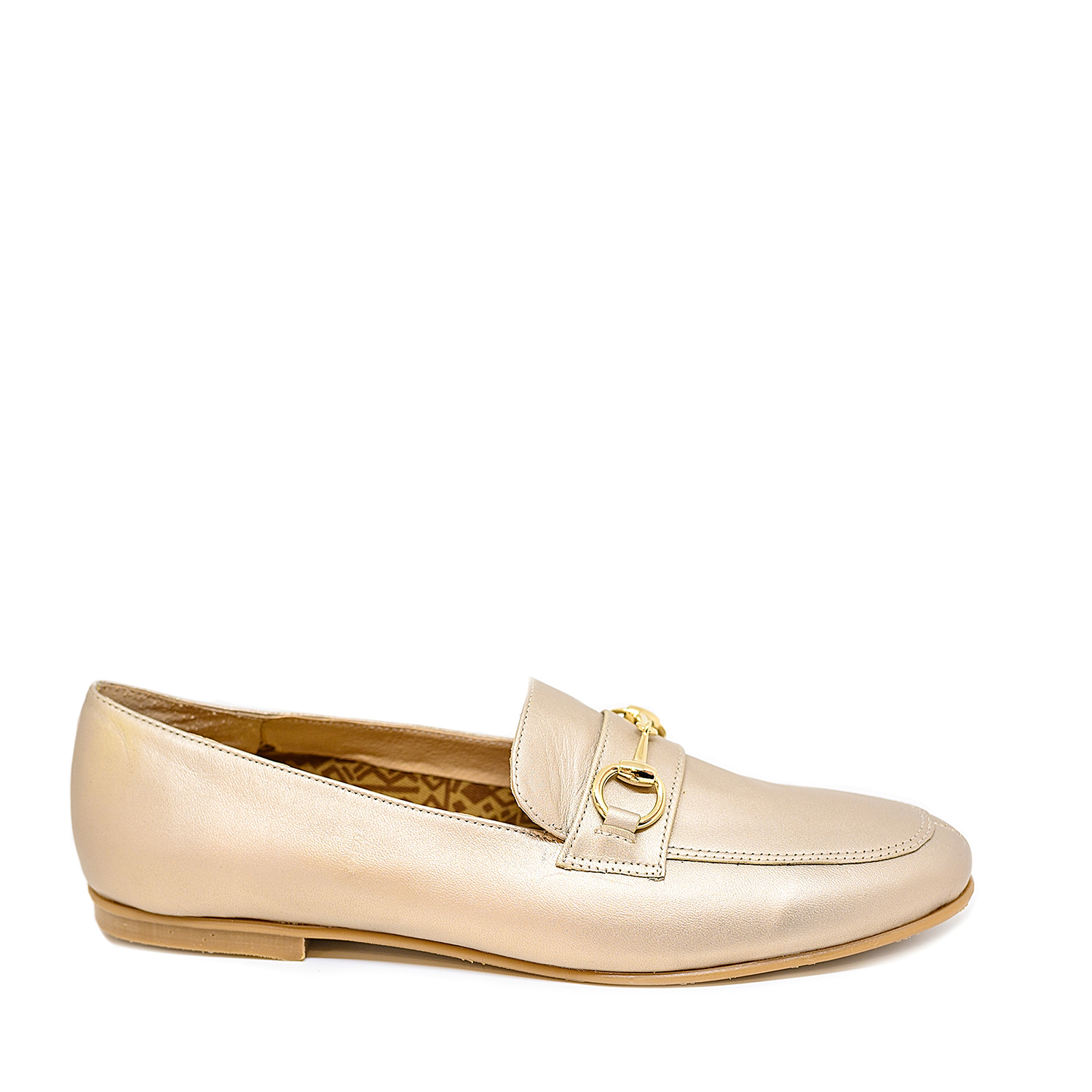 Bigshoes BigShoes GA1147-06 Δερμάτινο Μοκασίνι Χρυσό